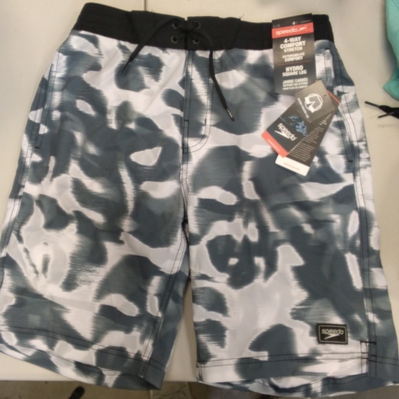 Speedo Men's Swim Shorts in Black and White - Picture 1 of 1